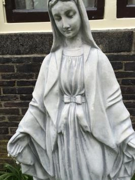 Maria - stenen beeld - 115 cm - met strik - klassiek wit