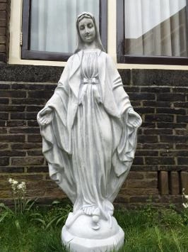 Maria - stenen beeld - 115 cm - met strik - klassiek wit