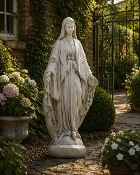Maria beeld van steen - groot standbeeld van Madonna
