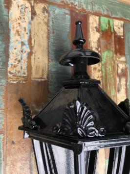 Außenlampe, Aluminium, schwarz mit Lampenfassung und Glas Alkmaar - 55cm