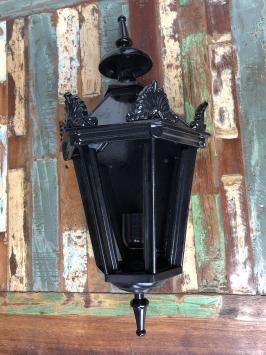 Exterior lamp, gegoten aluminium zwart of groen, met lamphouder en glas