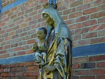 Maria mit Jesus – 130 cm – Polystone – religiöse Statue