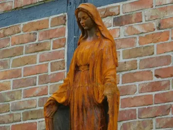 Große Marienstatue – gusseiserne Gartenstatue, 118 cm hoch