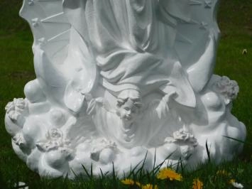 Maria - plaque arrière avec anges - 115 cm - blanc crème