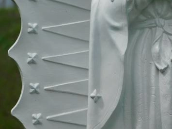 Maria - plaque arrière avec anges - 115 cm - blanc crème