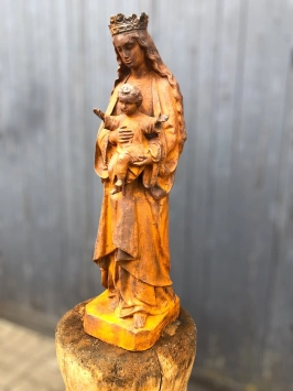 Maria - gietijzeren standbeeld - 92 cm - rustiek - grafbeeld