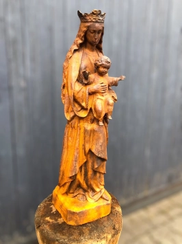 Maria - statue en fonte - 92 cm - rustique - statue funéraire