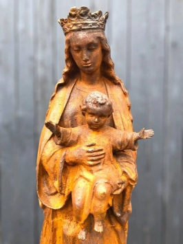 Maria - statue en fonte - 92 cm - rustique - statue funéraire