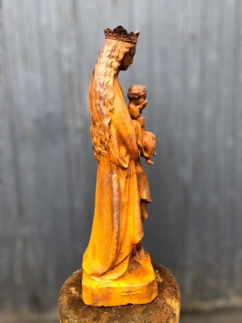 Maria - statue en fonte - 92 cm - rustique - statue funéraire