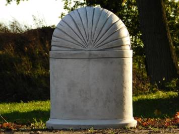 Klassieke Bidkapel met Maria - 65 cm - Steen - Wit/Grijs