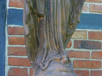 Maria - auf Sockel - Stein - 175 cm - Oxid - klassisch