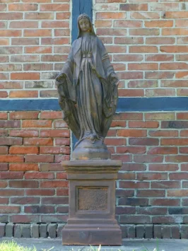 Maria - auf Sockel - Stein - 175 cm - Oxid - klassisch