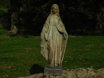 Statue Maria, robust, ecru Gartenstatue, polystone statue