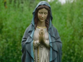 Maria - mit Rosenkranz - Polystone Statue - 77 cm - in Farbe