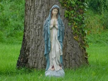 Maria - mit Rosenkranz - Polystone Statue - 77 cm - in Farbe