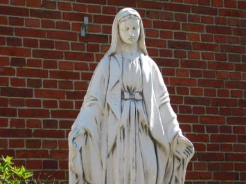 Maria - Steinstatue - 115 cm - klassisch weiß - im Detail
