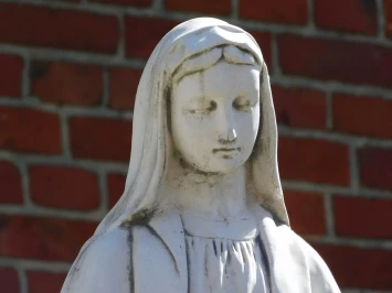 Maria Gartenstatue - 90 cm - Stein - Heiligenfigur für draußen