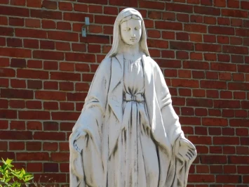 Maria Gartenstatue - 90 cm - Stein - Heiligenfigur für draußen