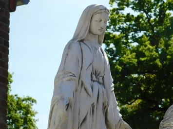 Maria Gartenfigur - 90 cm - Stein - Heiligenfigur für draußen