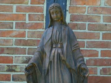 Maria Tuinbeeld – 110 cm – Steen in Oxide – Groot Stenen Mariabeeld voor Tuin of Kapel