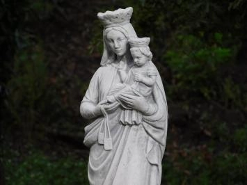 Marie avec l'enfant - statue en pierre - 82 cm - blanc classique