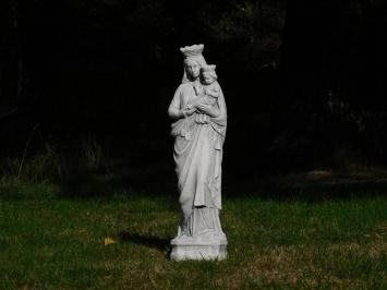 Marie avec l'enfant - statue en pierre - 82 cm - blanc classique
