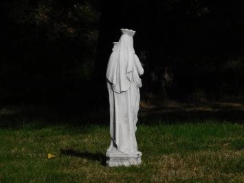 Marie avec l'enfant - statue en pierre - 82 cm - blanc classique