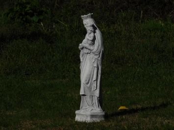 Marie avec l'enfant - statue en pierre - 82 cm - blanc classique