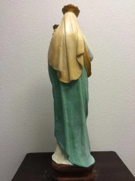 Maria met kind - stenen beeld - 80 cm - in kleur en detail