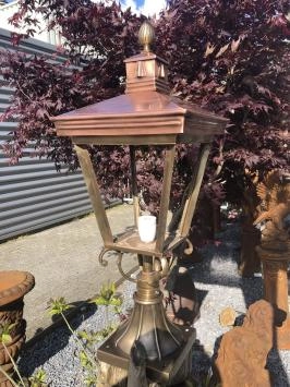 Lampe de terrasse en cuivre - lampe lourde sur pied - de jardin classique