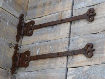 Jeu de 2 charnières - comme antique - en fer