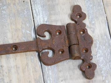 Jeu de 2 charnières - comme antique - en fer