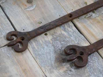 Jeu de 2 charnières - comme antique - en fer