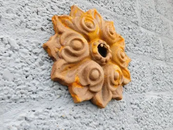 Runder Maueranker aus Gusseisen – 20 cm – antiker Fassadenanker