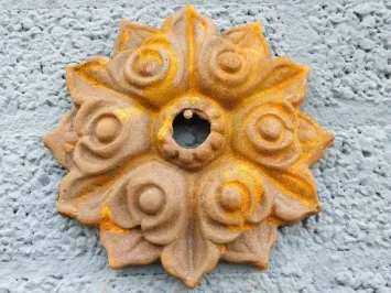 Runder Maueranker aus Gusseisen – 20 cm – antiker Fassadenanker