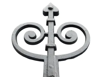 Schwarzer Anker - Wandanker aus Gusseisen - 50 cm - historisch