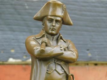 Napoleon - auf Marmorsockel - Bronzestatue - 30 cm