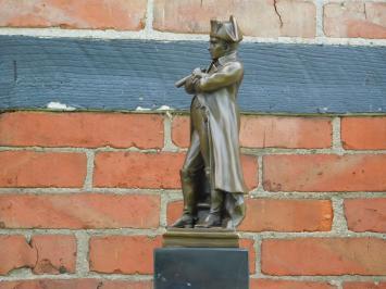 Napoleon - auf Marmorsockel - Bronzestatue - 30 cm