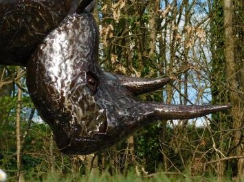 Rhinocéros 'Aitan' - fait main en Afrique - métal - unique