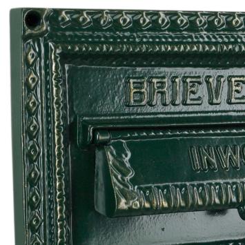 Nostalgischer Briefkasten als Wandbild – Grün – 40 x 35 cm – Aluminium