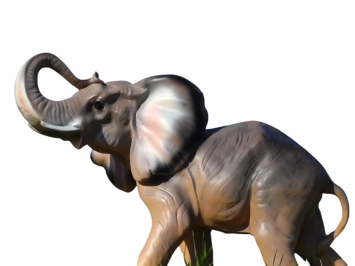 Beeld olifant - 55 cm - dierenfiguur van kunststof