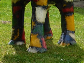 Elefantenskulptur – Metall – Rüssel erhoben – 138 x 175 cm