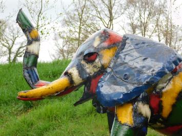 Elefant – Metallskulptur – handgefertigt – 135 x 180 cm