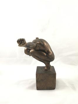 Sculptuur, beeld van een Olympian Man, atletische man