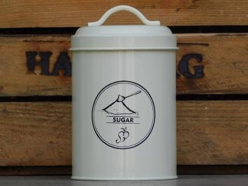 Set de 3 - Café, thé et sucre - boîte de rangement en métal