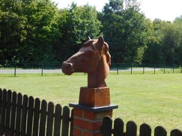Tête de cheval - statue en fonte - 59 cm - non traitée