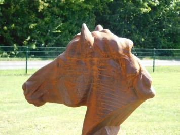 Tête de cheval - statue en fonte - 59 cm - non traitée