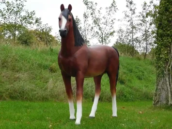 Cheval - Statue XXL - 190 x 220 cm - Décoration polystone
