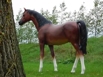 Cheval - Statue XXL - 190 x 220 cm - Décoration polystone