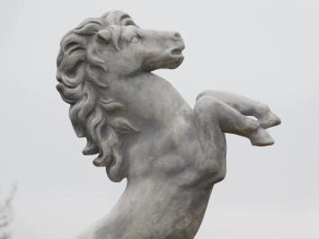 Cheval - sur socle - statue animalière en pierre - 150 cm - classique